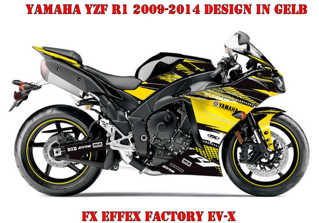 Beispiel Bild für die Farben, EV-X Gelb für Yamaha YZF R1 2009-2014